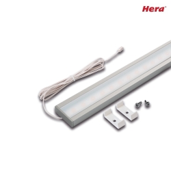 Lumire linaire LED TOP-STICK H plat, version pour montage en surface, symtrique, microprismatique IP20 aluminium, opale grada