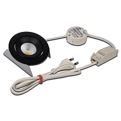 Lumi�re encastr�e pivotant IP44, noir, transparent, laqu� gradable 7