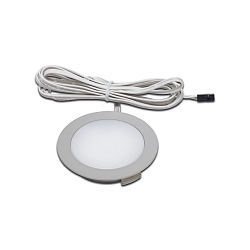 Lumière de surface DYNAMIC FR 68-LED rond, avec prise de courant, Tunable White IP20, acier inoxydable, opale gradable