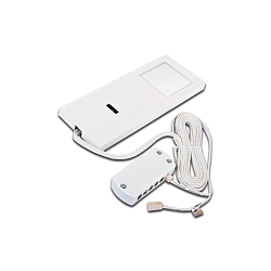 LED under-cabinet luminaire LED Slim-Pad F, IP20, with IR dimmer, homogeneous area light, LED24 connection, 5W 3000K, white