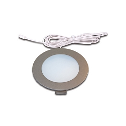 Lumière de surface FR 78-LED avec prise de courant IP20, acier inoxydable, opale gradable