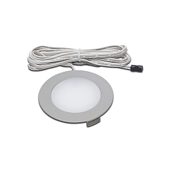 Lumière de surface DYNAMIC FR 78-LED rond, Tunable White IP20, acier inoxydable, opale gradable