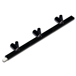 Halogène sur rail LED 2-LINK SPOT 3 flammes, pivotant IP20, mat, satiné, noir  gradable