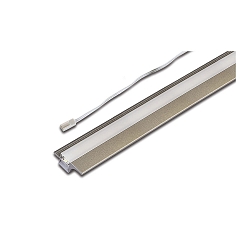 Luminaires pour meuble haut bas IP20, acier inoxydable, opale gradable