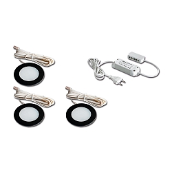Lumi�re encastr�e lot de 3 IP20, opale, noir