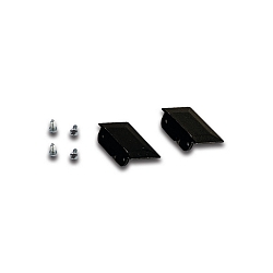 2pc. set of end cap for LED milling mount profile, 24mm, with fastening screws, black