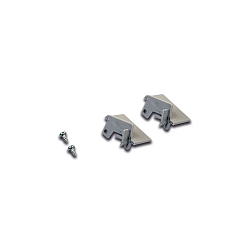 2pc. set of end cap for LED milling mount profile A, 24mm, with fastening screws, anodised alu