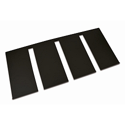 holder INTERO-LINE - SLICED GLASS HOLDER  3-fold, mechanical, removable, stainless steel brushed