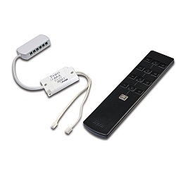 Contr�leur 24V DIM 4 canaux, 12 fois, avec t�l�commande, blanc mat