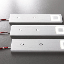 Eclairage sous meuble CORTINA lot de 3, dimmable, r�glable IP20, argent gradable 7,2W 420lm 2900-6500K CRI 80 20cm