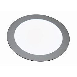 Applique et plafonnier TOULOUSE � 14.5CM petit, rond IP44, couvert de poudre, argent mat gradable