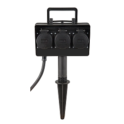 3-way power distributor DUBAI mit 1,5m connection cable and plug