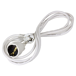 Protective contact extension, H05VV-F3G1,5mm�, with childlock, white, 2m