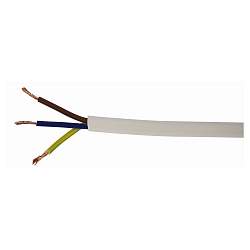 Flexible Plastic hose line H05VV-F 5G1.5, 50m , white