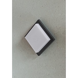 Applique et plafonnier MAKIRA carr� IP54, anthrazit 