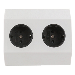 Protective contact socket SALERNO, 2-fold, 250V, max. 3500W