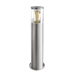 Luminaire d'allées NAXOS cylindrique, court E27 IP44, acier inoxydable gradable