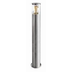 Luminaire d'allées NAXOS cylindrique, langue E27 IP44, acier inoxydable gradable