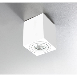 Downlight ADL8001 angulaire, pivotant GU10 IP20, blanche gradable
