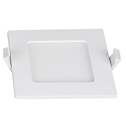 Plafonnier encastré LE MANS carré IP44, blanche gradable