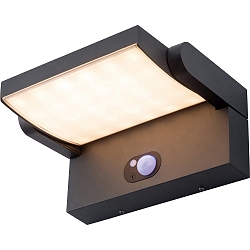 Lampe murale solaire ARONA rotatif, avec capteur, vertical IP54, anthrazit 