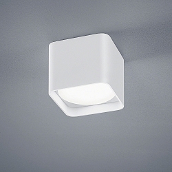 Luminaire de plafond DORA angulaire IP20, satin�, blanc mat 