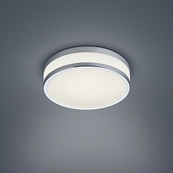 Luminaire de plafond ZELO 29 avec d�tecteur de mouvement IP44, chrome, blanc opale 