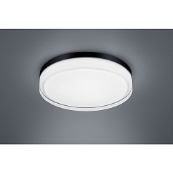 Luminaire de plafond TANA IP44, noir mat, partiellement satiné 