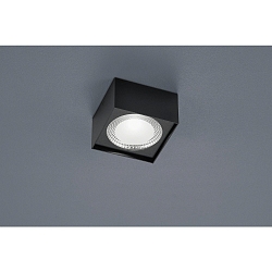 Luminaire de plafond KARI angulaire IP30, noir mat gradable