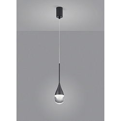 Luminaire à suspension DEEP IP20, satiné, noir, anodisé 