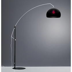 Lampadaire DORO E27 IP20, chrome, noir, noir mat