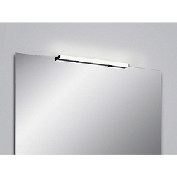 Luminaire de miroir LADO-S  60 court, commutable, étroit, avec diffuseur IP44, noir mat, blanche 