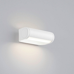 Luminaire mural LUZ rotatif, direct / indirect, avec diffuseur IP54, marron café gradable