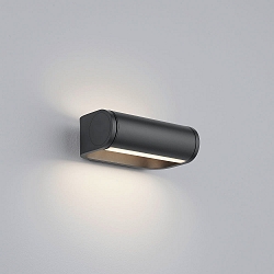 Luminaire mural LUZ rotatif, direct / indirect, avec diffuseur IP20, noir mat gradable