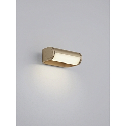Luminaire mural LUZ rotatif, direct / indirect, avec diffuseur IP54, marron café gradable
