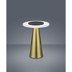Lampe de table BAX IP20, mat, laiton, satiné, noir gradable