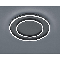 Luminaire de plafond SONA IP20, satiné, noir mat gradable