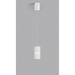 Luminaire à suspension ROK à 1 flamme, réglable, direct / indirect, focalisable IP20, blanc mat gradable