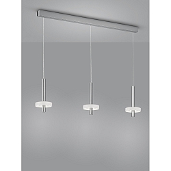 Luminaire à suspension KEA 3 flammes IP20, nickel mat gradable