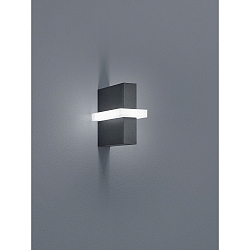 Luminaire mural d�ext�rieur OKI angulaire, avec diffuseur IP54, graphite, satin� gradable