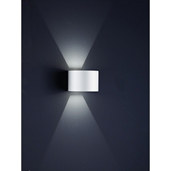 Luminaire mural d�ext�rieur SIRI 44-R haut bas, rond, r�glable IP54, blanc mat gradable