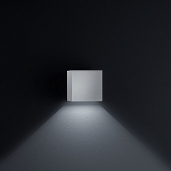 Luminaire mural d�ext�rieur SIRI 44-L haut bas, angulaire, r�glable IP54, nickel mat, anodis� gradable