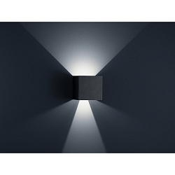 Luminaire mural d�ext�rieur SIRI 44-L haut bas, angulaire, r�glable IP54, noir mat gradable