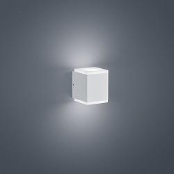 Luminaire mural d’extérieur KIBO haut bas, forme en dé IP54, blanc mat 