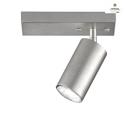 Spotlight CAMINO for wall or ceiling, 1-flame, GU10, rotatable & swiveling, ML Platinum