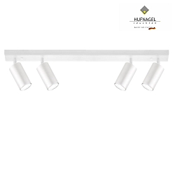 Spotlight CAMINO for wall or ceiling, 4-flame, 4x GU10, rotatable & swiveling, white