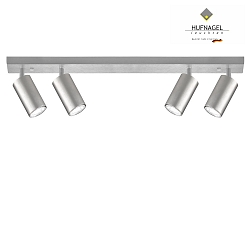 Spotlight CAMINO for wall or ceiling, 4-flame, 4x GU10, rotatable & swiveling, ML Platinum