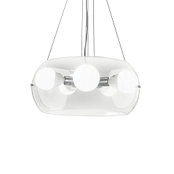 Luminaire à suspension AUDI-10 SP5 5 flammes E27 IP20, chrome, couleurs fumée
