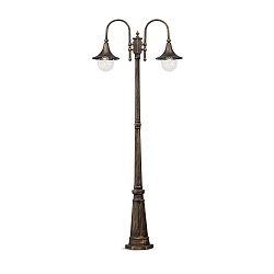 Lampadaire d�ext�rieur CIMA PT2 � 2 flammes E27 IP44, or 