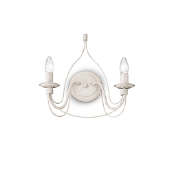 Luminaire mural CORTE AP2 � 2 flammes E14 IP20, blanc antique 